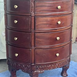 Antique Furniture Mahogany Console With 12 Drawers Circa 1950s 