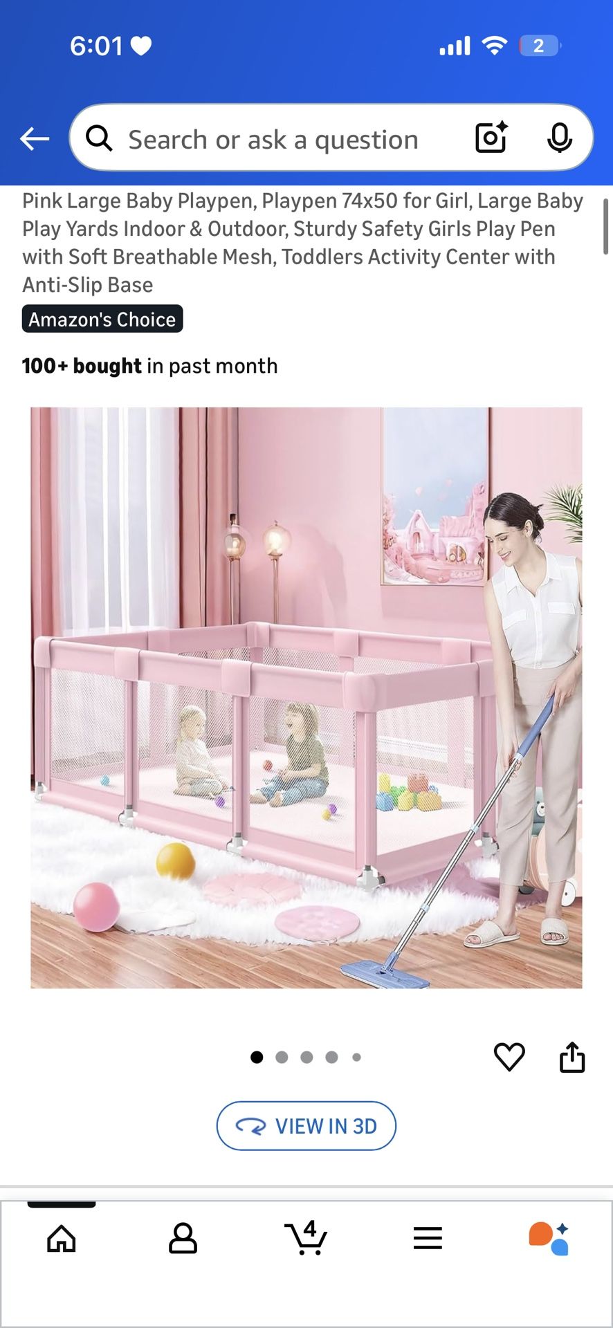Pink Play Pen 