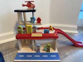 Wooden Fire Station Toy