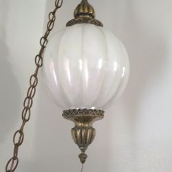 Vintage Globe Lamp & Additional Globe
