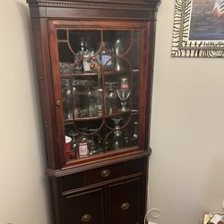 Antique Corner Curio Cabinet