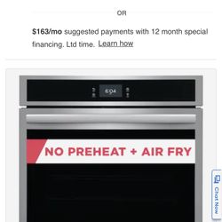 New 30” Wall Oven W/ Air Fryer