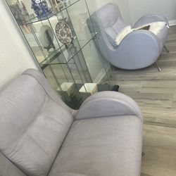 Two Very Comfortable Leather Chairs 