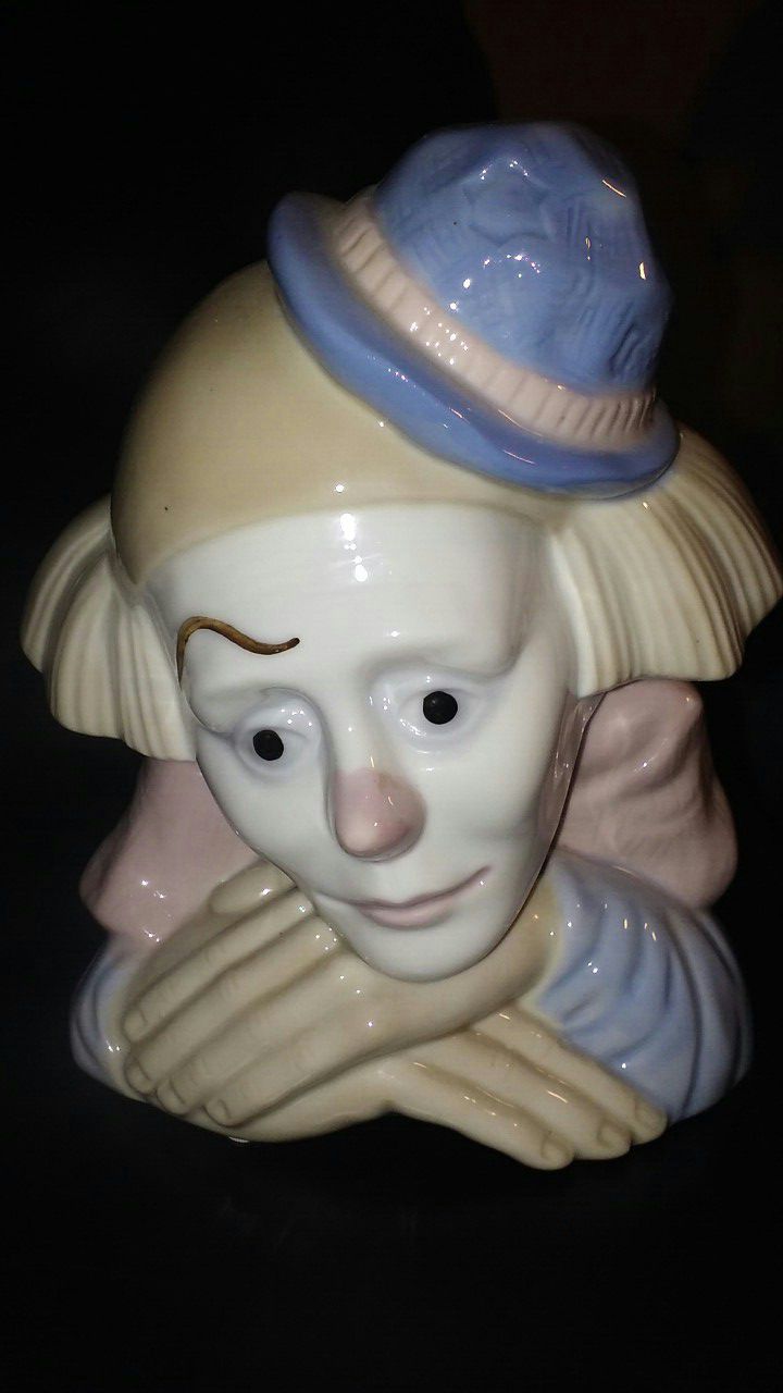 Vintage meico feelings, paul sebastian clown porcelain figurine
