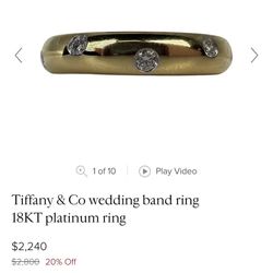 Tiffany & Co 18k Diamond Band Ring 