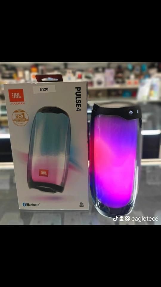 🔥BRAND NEW JBL PULSE4 WIRELESS SPEAKER 🔥 DUAL SUBWOOFER VORE CRISTAL CLEAN SOUND  VERY LONG LIFE BATTERY  FOR $119.99 FIRMED  💫EAGLE TEC💫 
