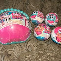 lol Surprise Bubble Surprise Deluxe, 2 Bubble Surprise Series 1 Dolls, and 2 Pets Series 1