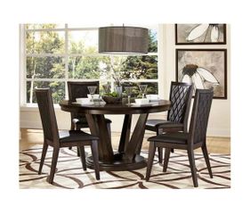 Round 54” dining table with 6 chairs