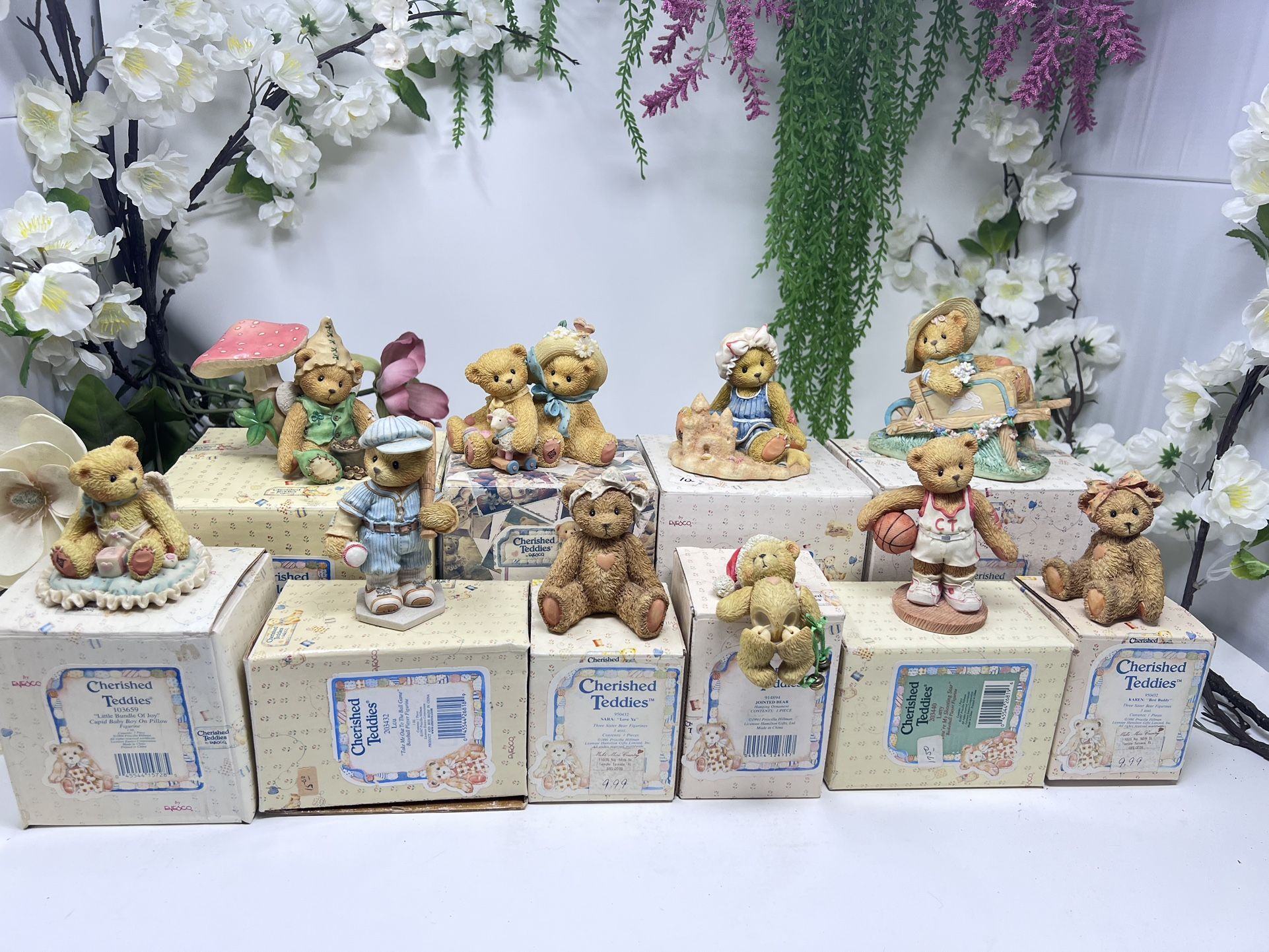 C8 Lot of 10 Cherished Teddies Figurines – With Original Boxes – Excellent Condition