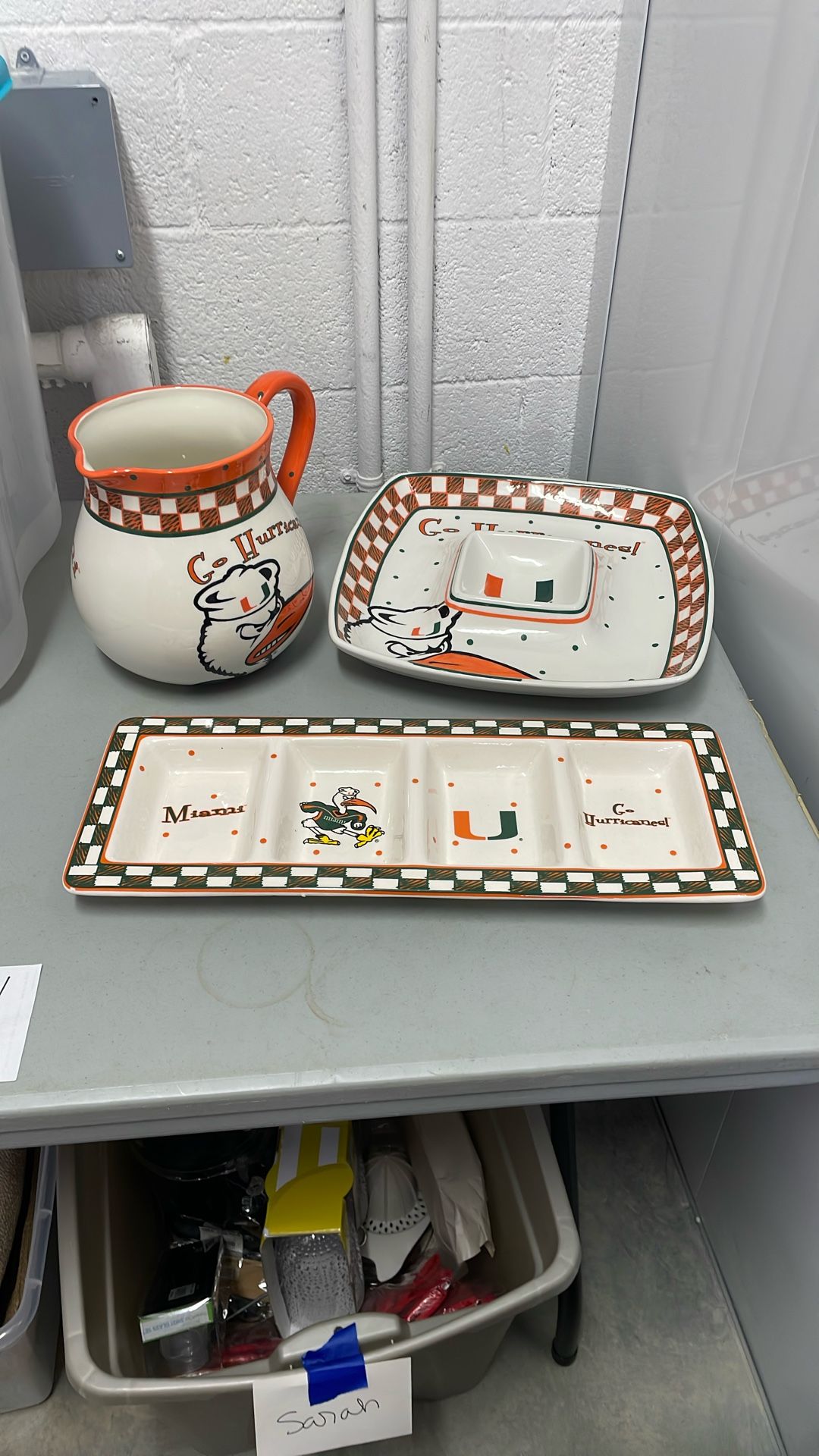 Three Piece University Of Miami Party Set