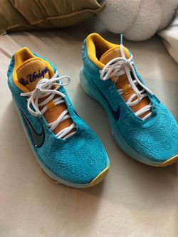 Nike LeBron Basketball Sneakers Teal Yellow