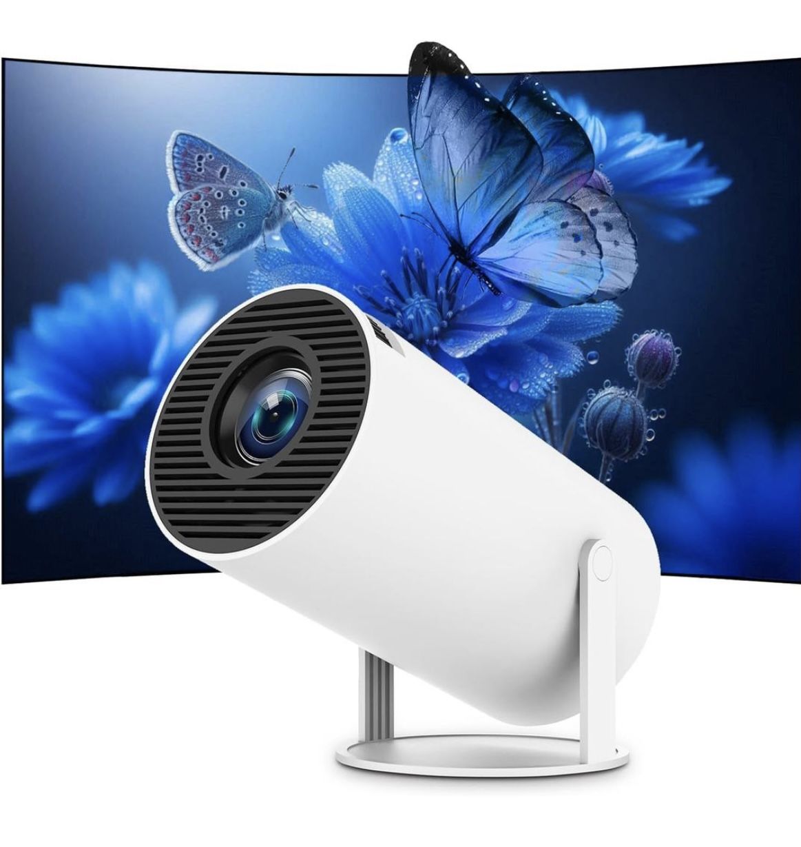 Mini Portable Projector 4K WiFi 6 BT 5.2 Upgraded Portable Projector Full HD Supported for Phone /PC /TV /HDMI /PS5 /Laptop Auto Keystone Home Theater