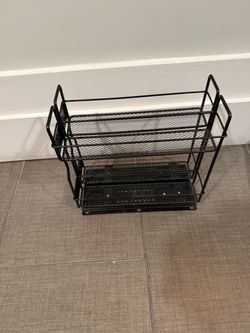 Black Wire Mesh Storage Basket Organizer