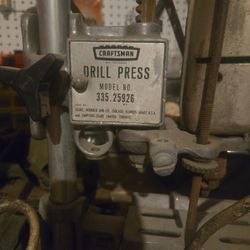 Vintage Craftsman Drill Press W/ Drill