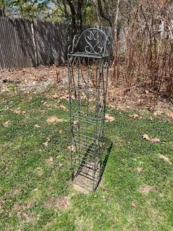 Six Shelf Wrought Iron Display Shelf