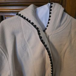 Beautiful Warm Cream Coat With Hoodie 