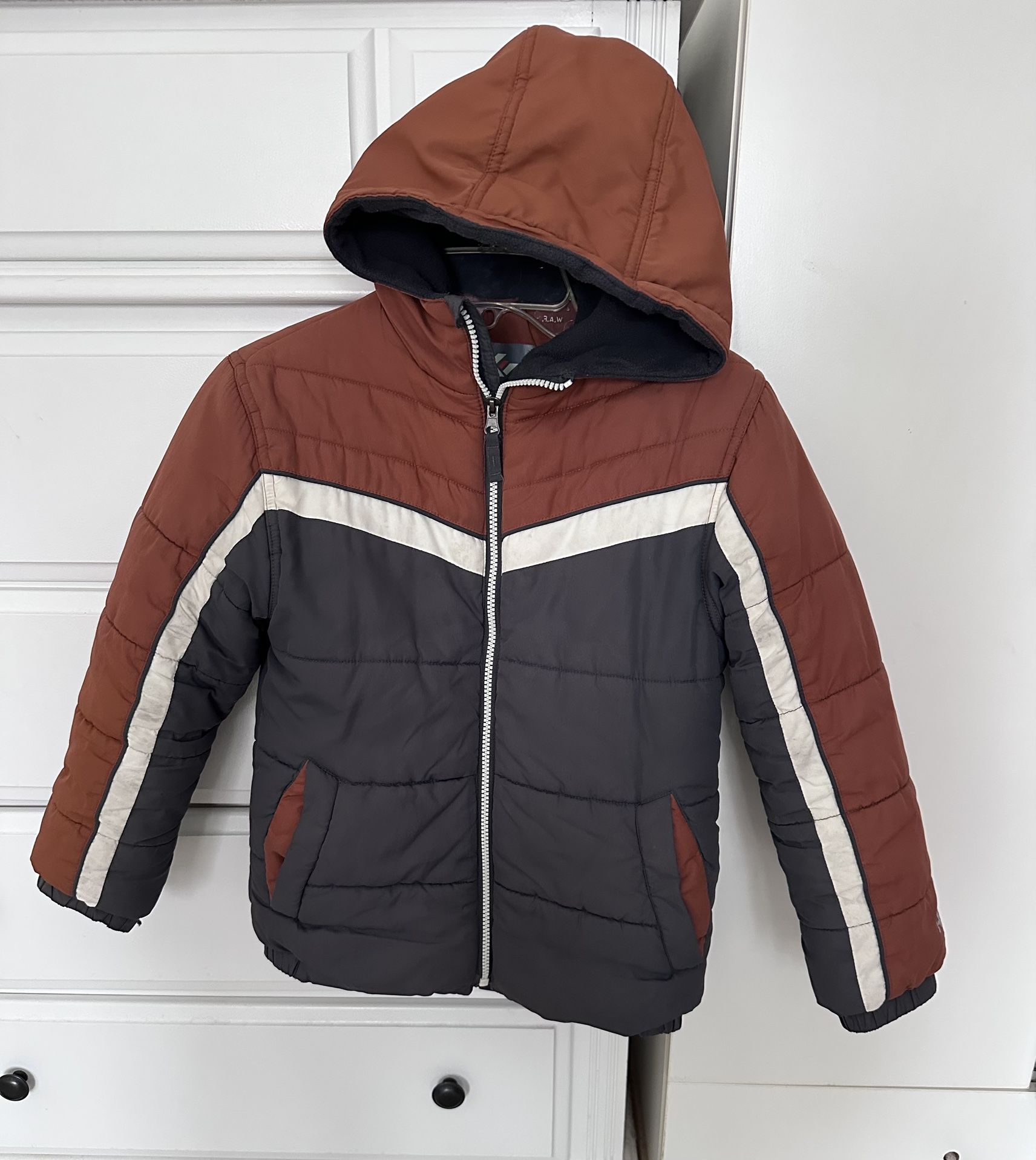 Warm Coat Size 8 Hawkee & Co Brown And Grey