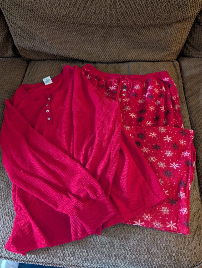 Warm red pajama set