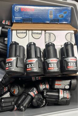 130 Bosch 12V Max 2.0Ah Li-Ion Batteries Lot