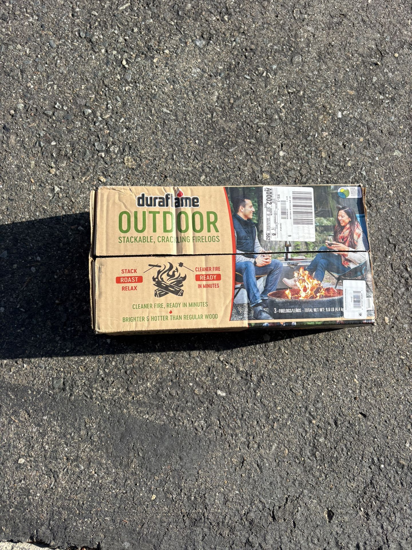 Duraflame Outdoor Firelogs – 3 Pack (New, Sealed)