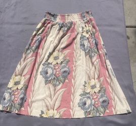 Karen Kane vintage floral a-line skirt READ pink