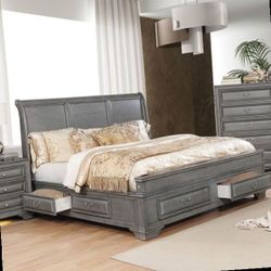 Queen Bed Frame  Dresser Mirror One Nightstand   Free Local Delivery   Check The Description