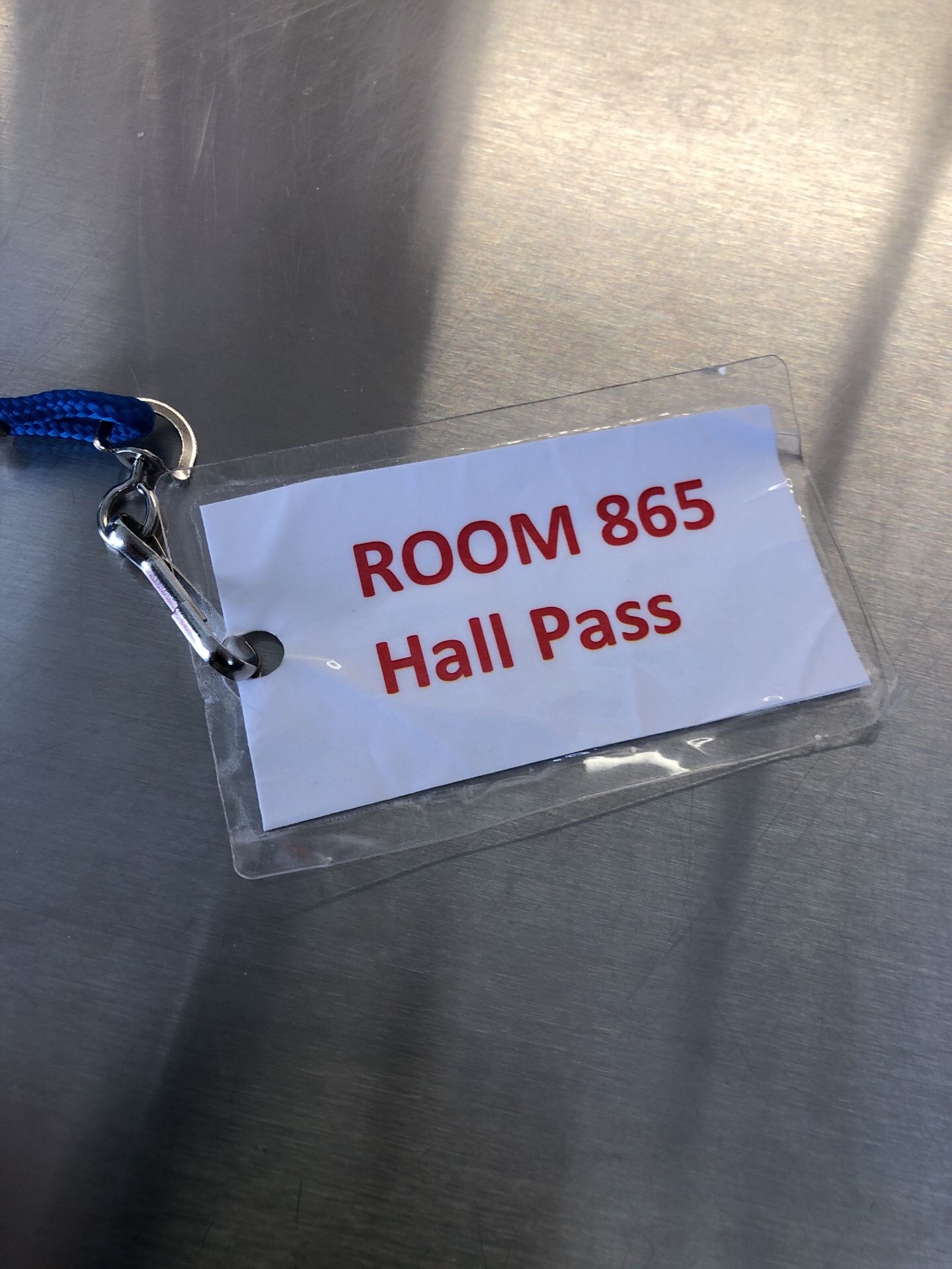 Hall pass for 5 minutes