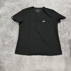 XL FIGS Black Scrub Top