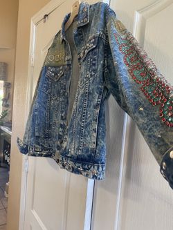 BeautyPlus Jean Jacket A Lot Stones Special Hand Made 