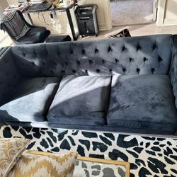 Black And Gold Sofa And Chair 