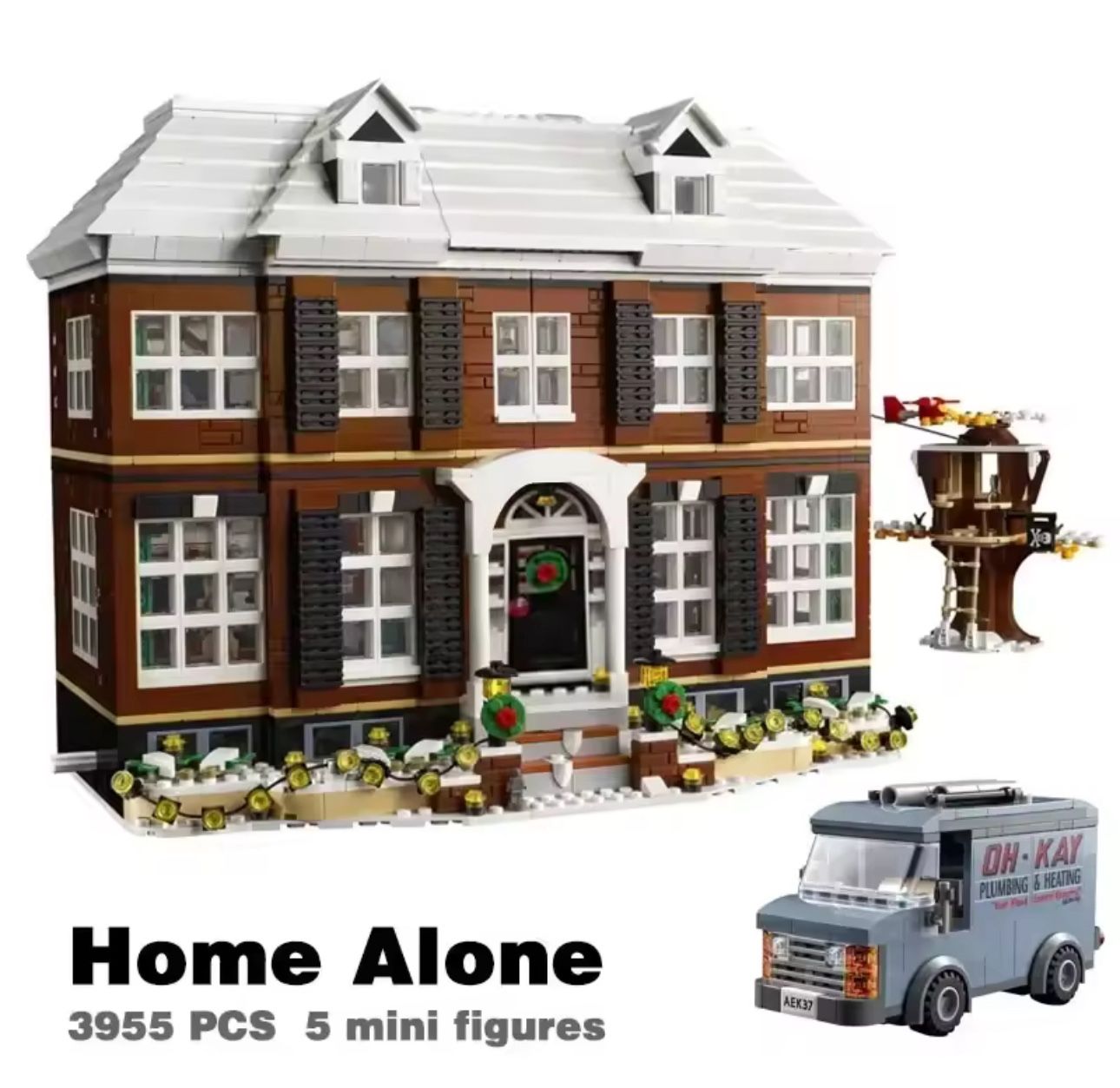 Home Alone House Model MOC Building Blocks Bricks Puzzle Toy Christmas 3955 Pcs