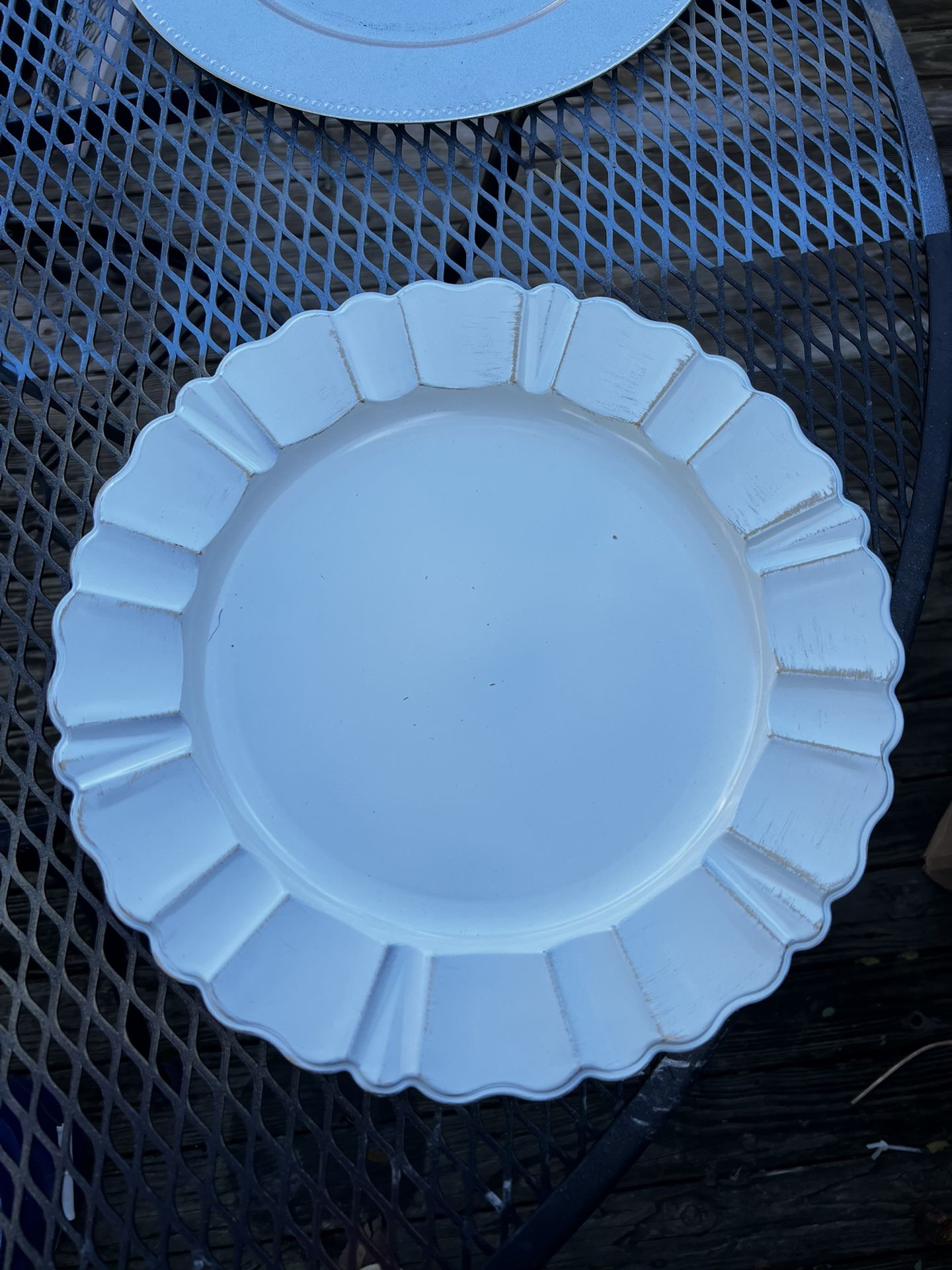 White Charger Plates 