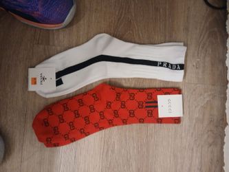 Prada and Gucci socks