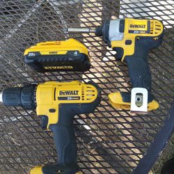 DEWALT 20V Battery,  IMPACT & DRILL DRIVER 