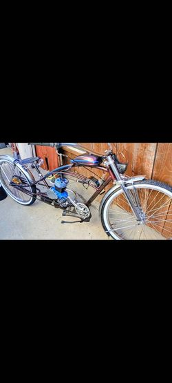 Motorized Cruiser Bicycle with Gas Engine