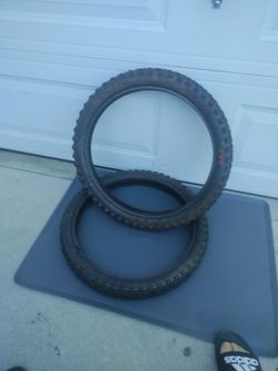 Two Bike tire 80/ 100/ 19/49/ M CST Black Side Wall