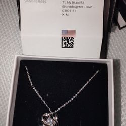 Love Knot (Rhodium) Necklace 