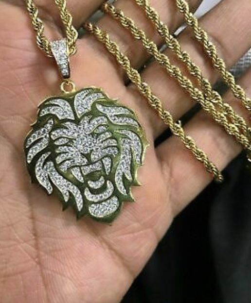 14k Gold Filled Finish Lion Necklace