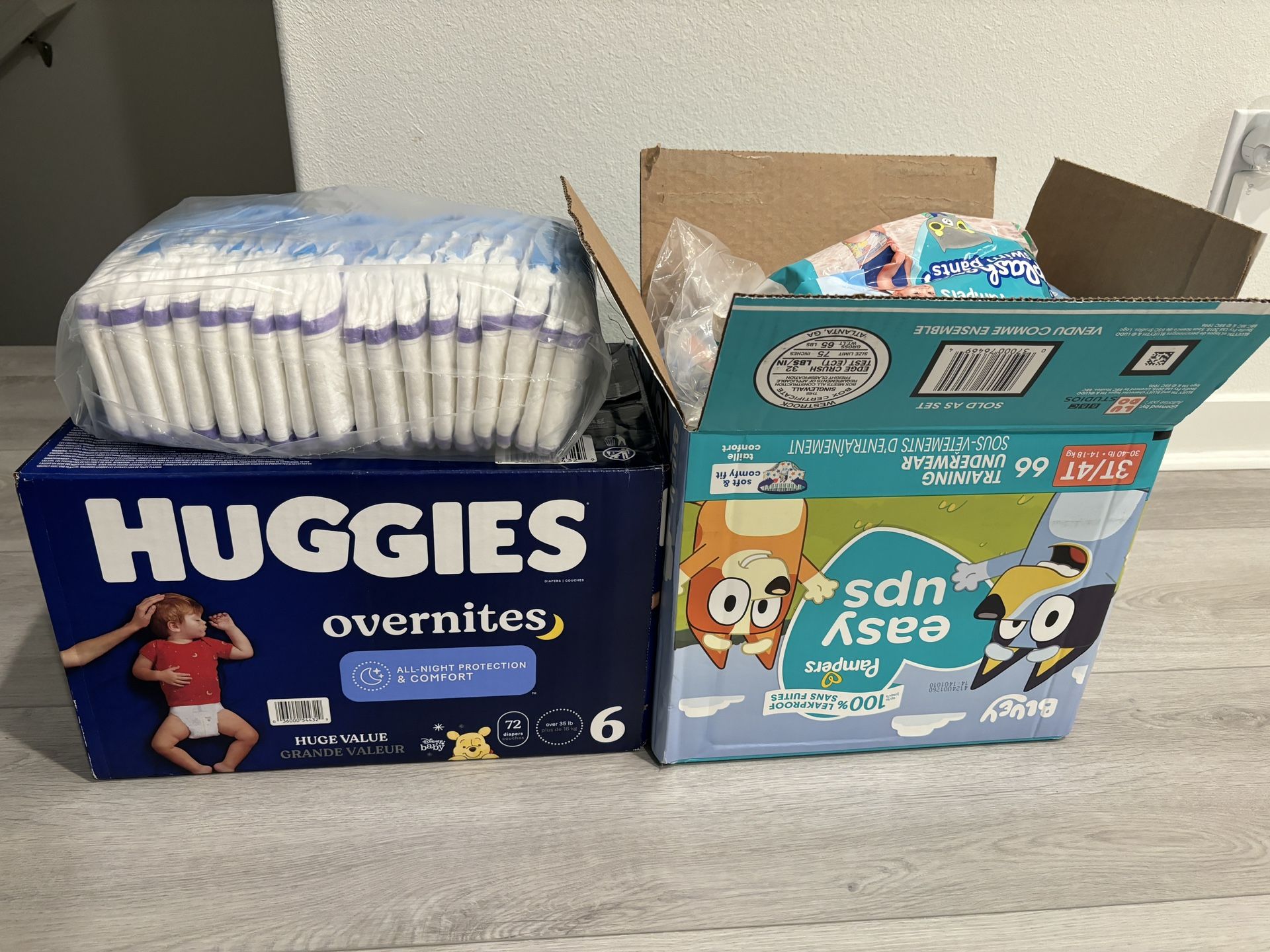 FREE 3T/4T Pull Up Diapers, Size 6 Night Diapers