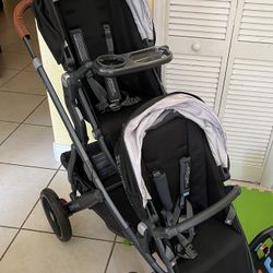 Double Stroller Uppababy Vista With Snack Tray And Adapter 
