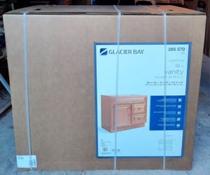 BRAND NEW NIB SEALED Glacier Bay Hampton 36" W x 21" D x 33.5" H Bath Vanity Cabinet Oak