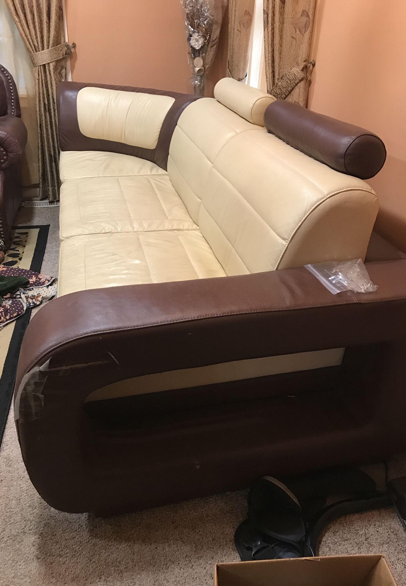 Sectional leather sofa