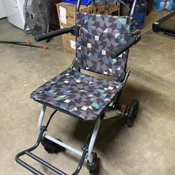 Ultralight Transport Wheelchair, Folding Portable Boarding Travelling Wheelchair