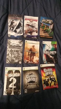 Various Xbox 360 Replacement Game Manuals