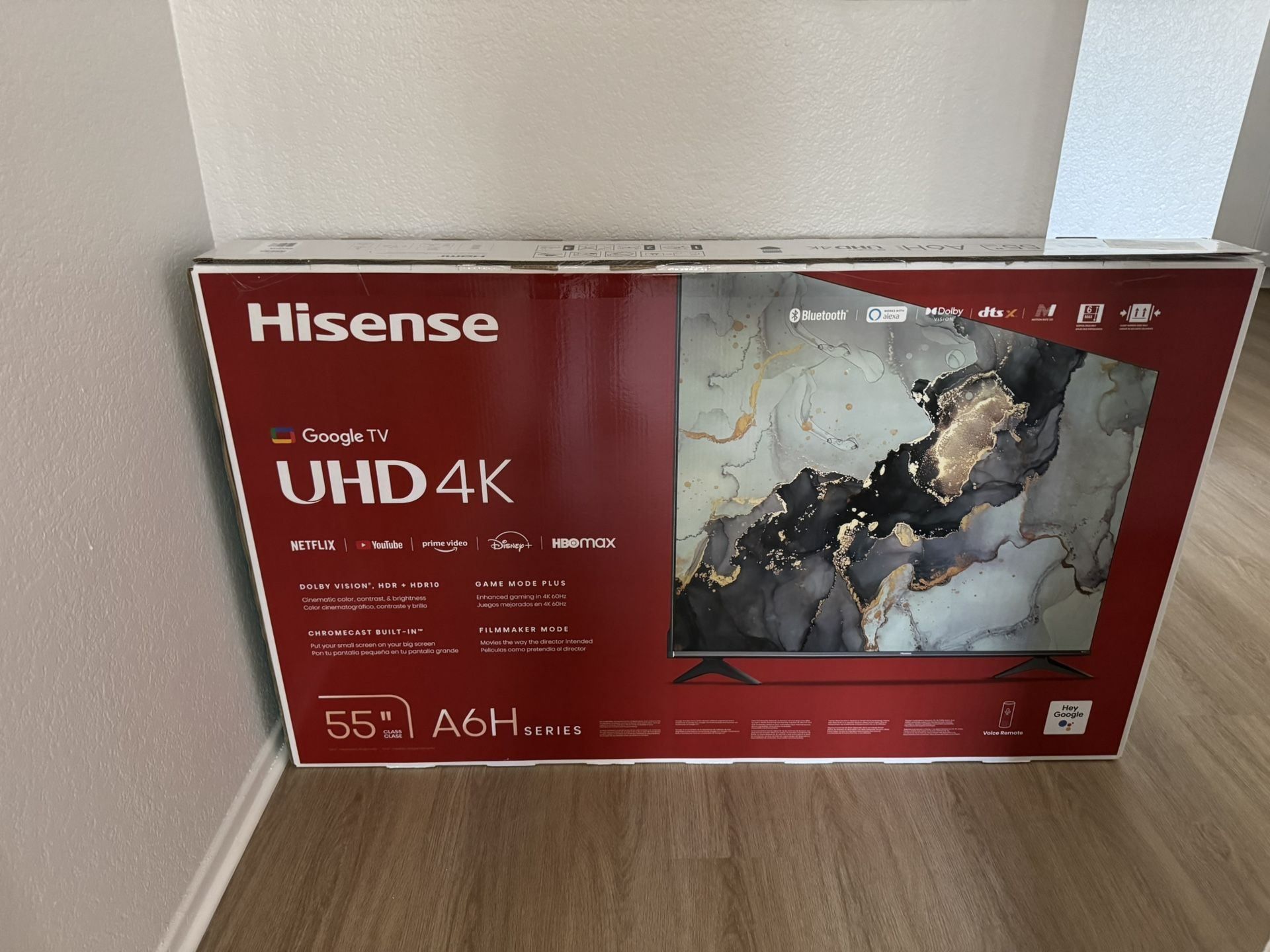 55 inch Hisense Google Smart TV 4K