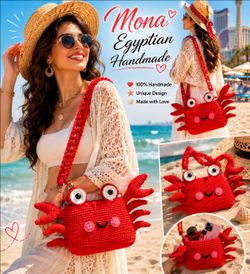 Egyptian Handmade crochet crab 🦀 bag