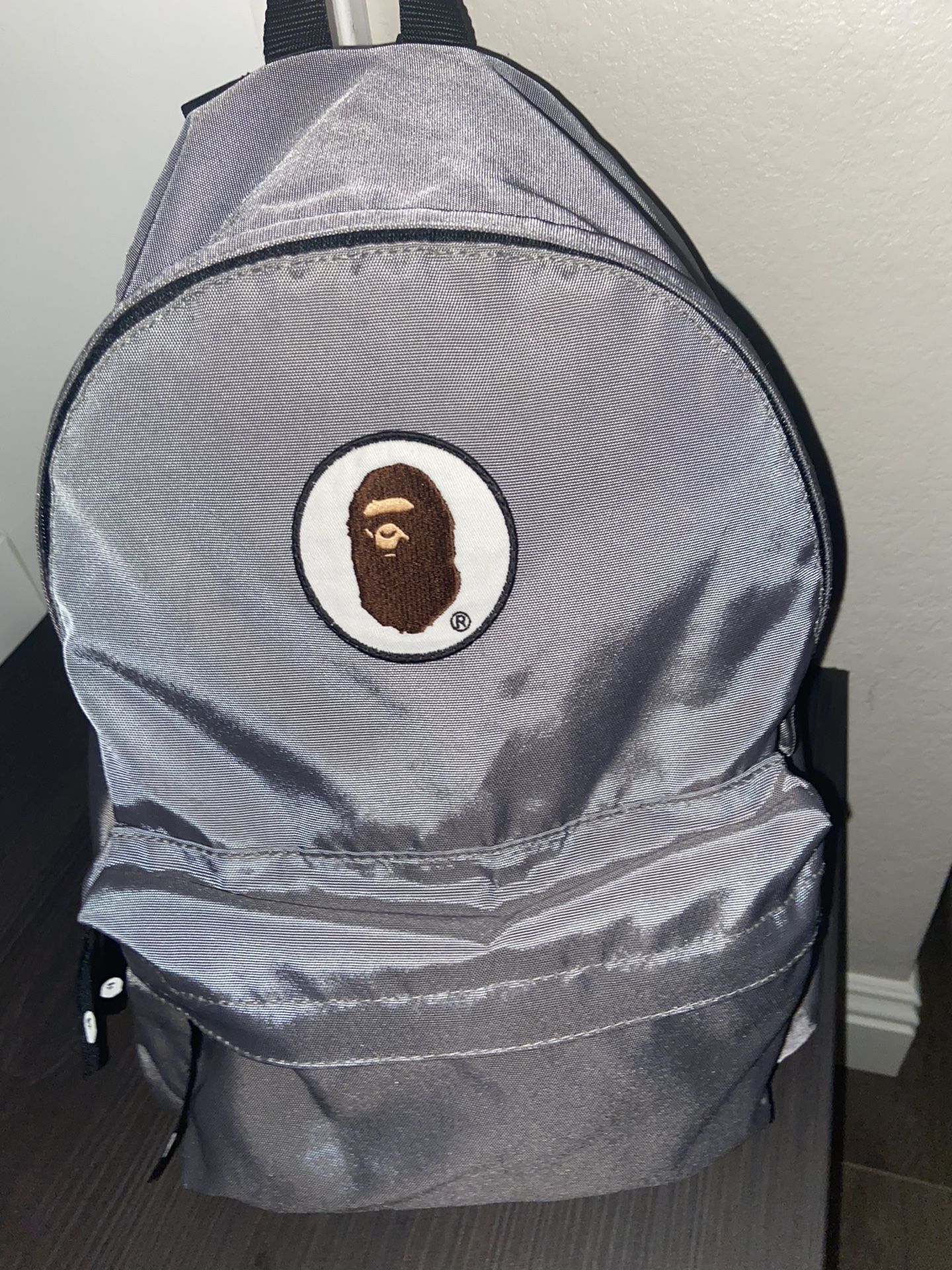 Grey reflective Bape backpack