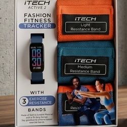 iTECH Active 2 Fitness Tracker with 3 Resistance Bands – New (Pick Up Only)
