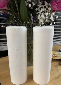 Wedding pillar candles 3 X 9