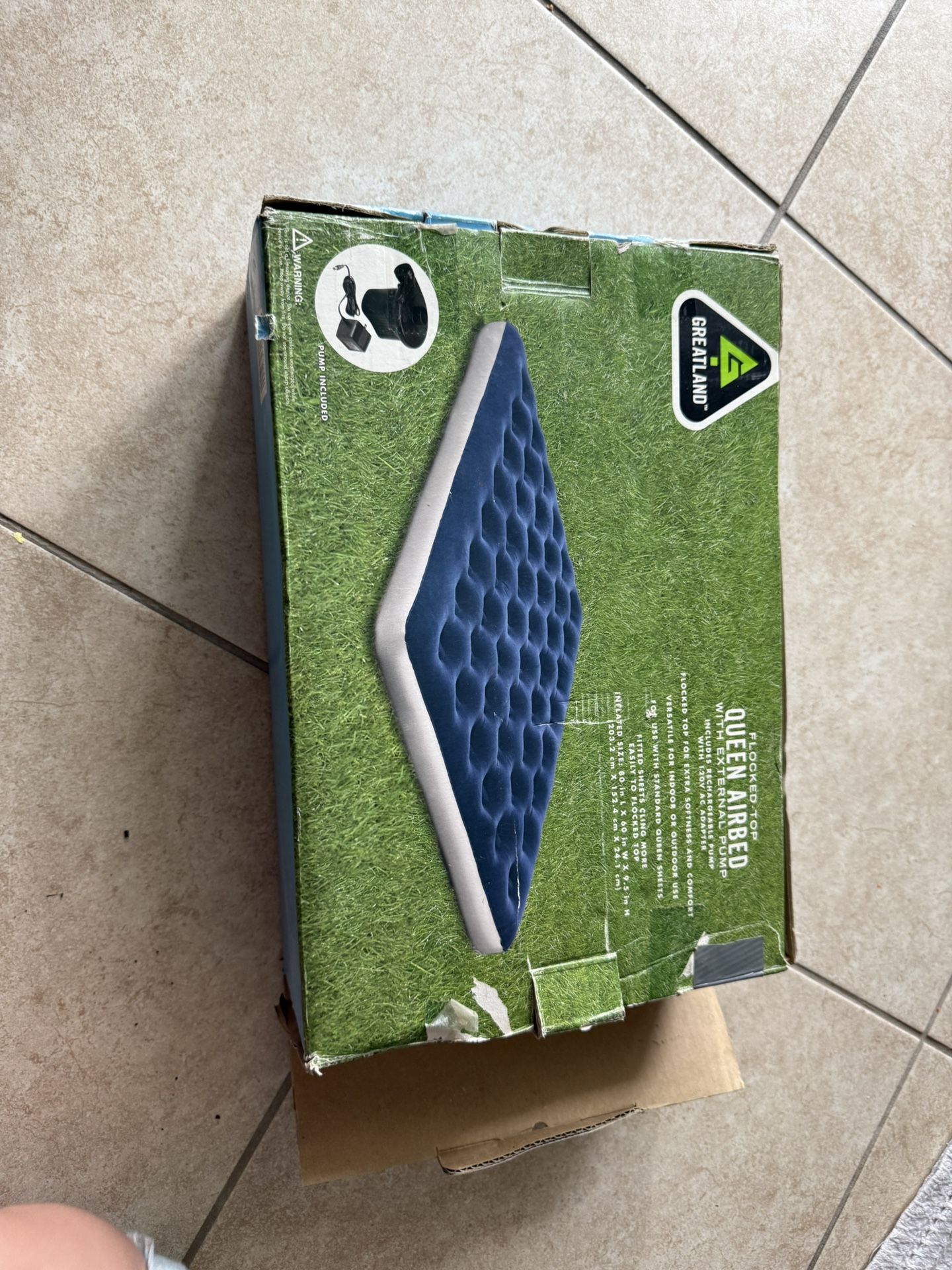 Queen Air Mattress – Greatland – Barely Used – No Pump